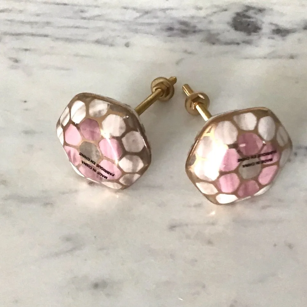 Anthropologie Set Of Two Gold Tone Knobs New In Box